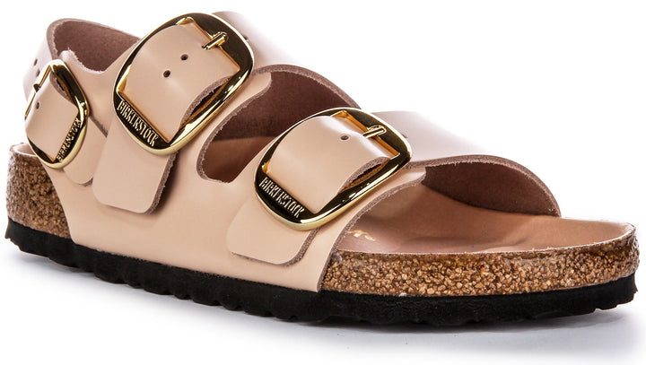Sandales Birkenstock Milano | Cuir véritable beige pour femmes