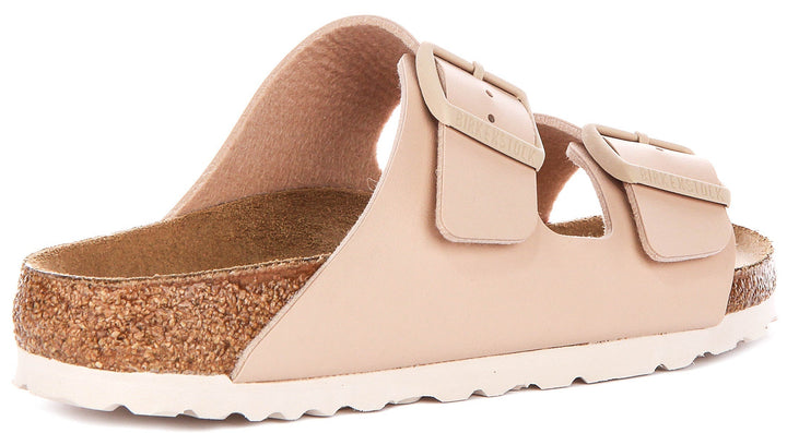 Sandales Birkenstock Arizona | Birko-Flor beige pour femme - coupe étroite