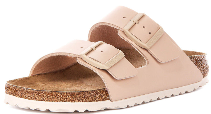 Sandales Birkenstock Arizona | Birko-Flor beige pour femme - coupe étroite