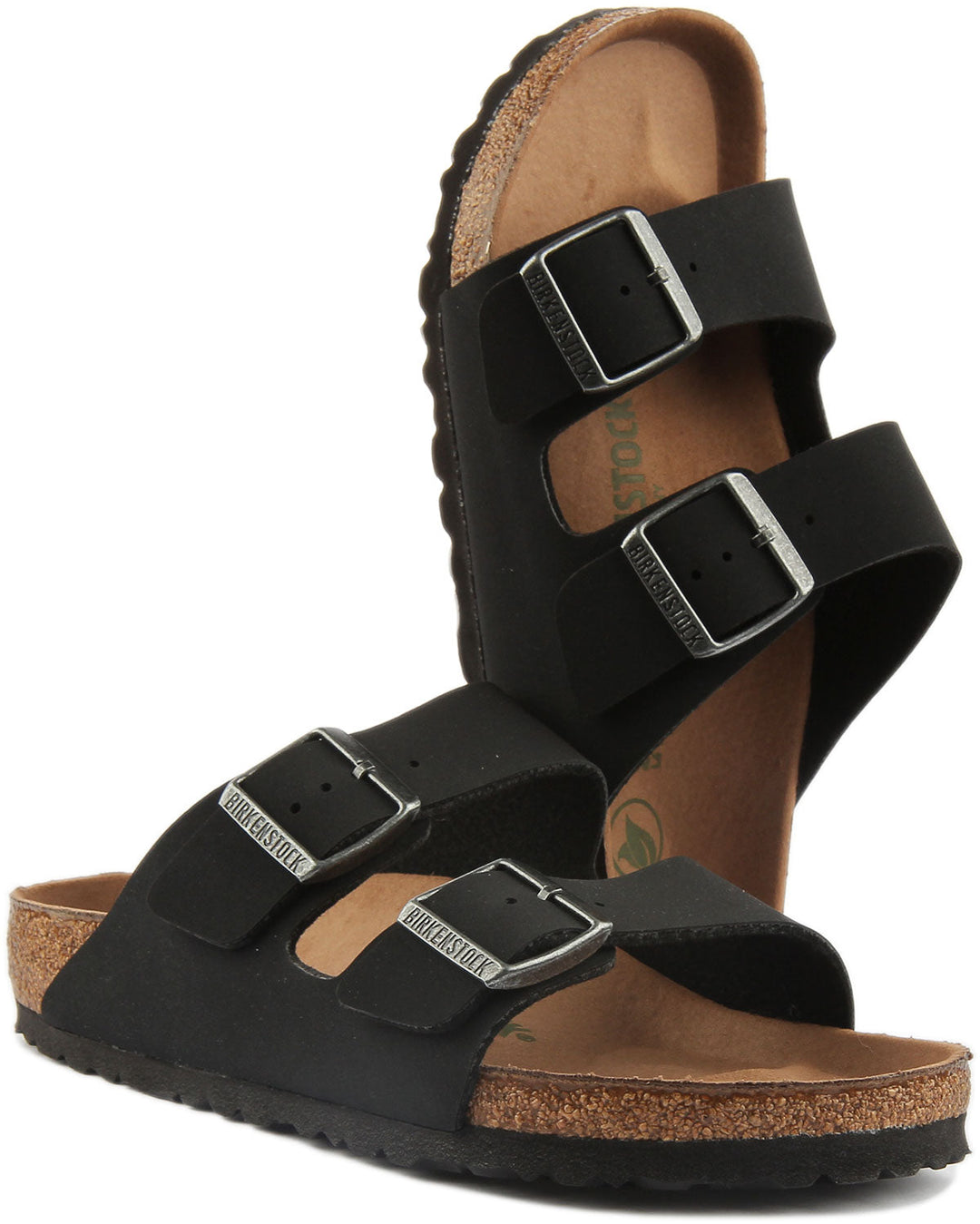 Sandali Birkenstock Arizona | Birko-Flor nero - adatto ai vegani da donna
