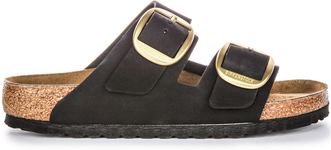 Sandales Birkenstock Arizona | Cuir suédé noir – Big Buckle pour femme