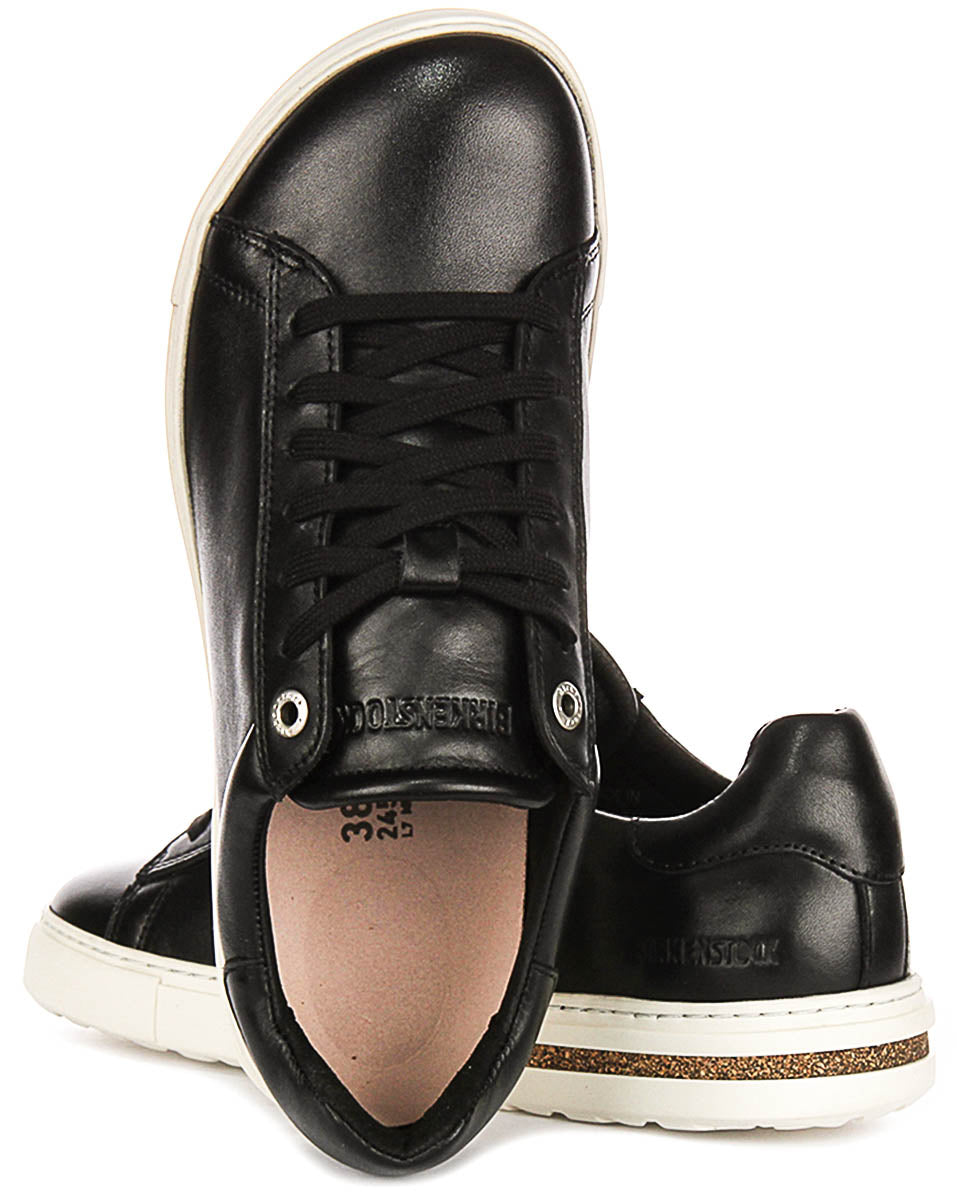 Baskets Birkenstock Bend Low | cuir véritable noir pour hommes et femmes - largeur normale