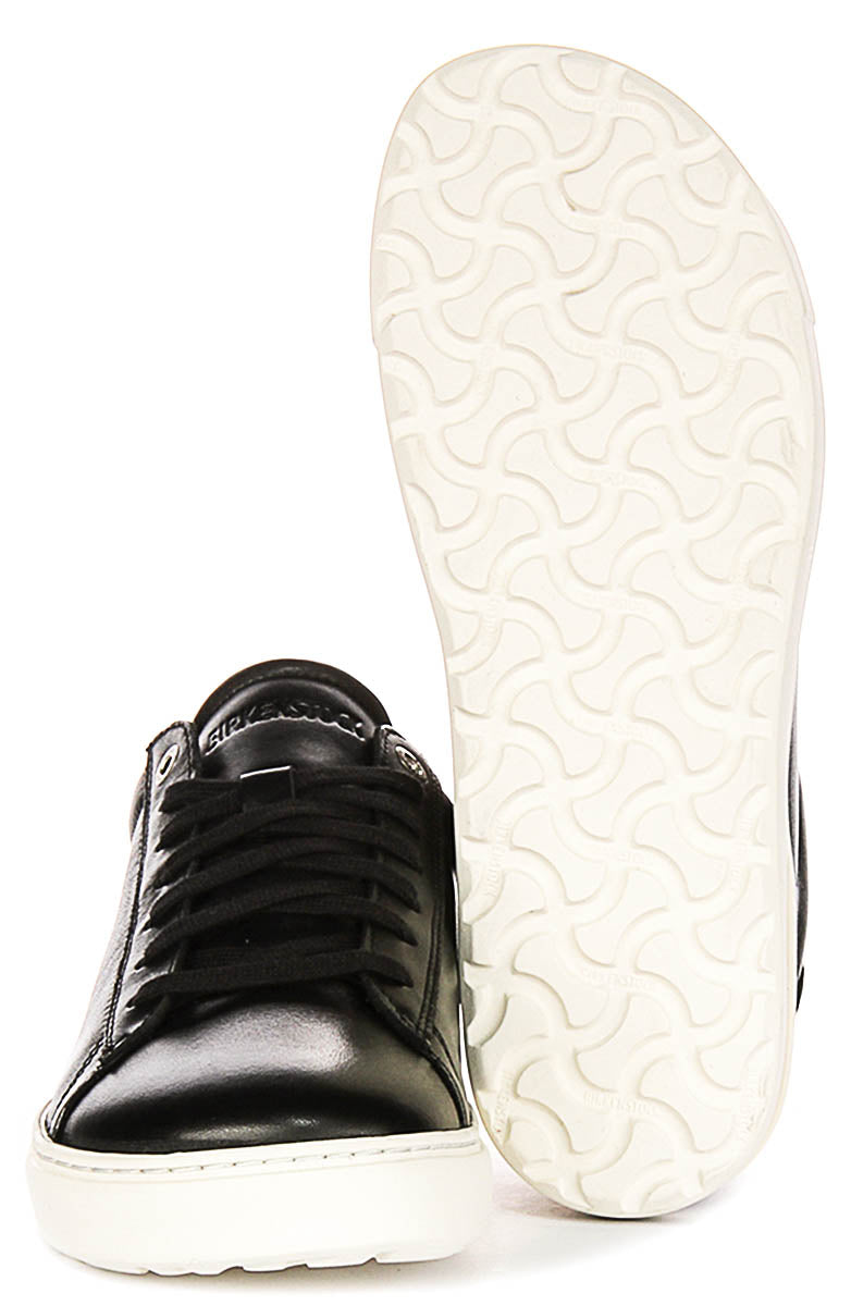 Baskets Birkenstock Bend Low | cuir véritable noir pour hommes et femmes - largeur normale