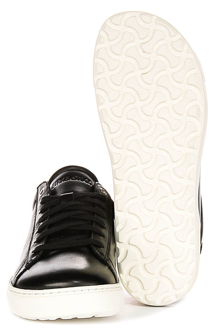 Baskets Birkenstock Bend Low | cuir véritable noir pour hommes et femmes - largeur normale
