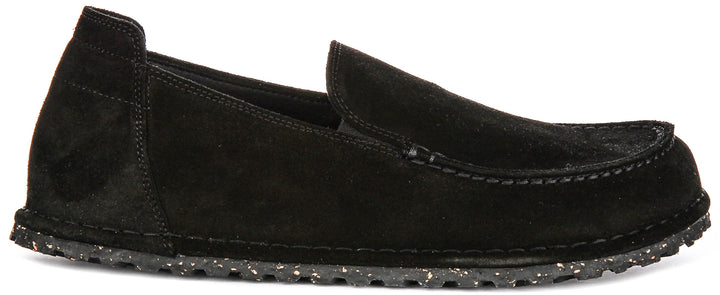 Birkenstock Utti chaussures | cuir suédé noir pour hommes et femmes - coupe standard