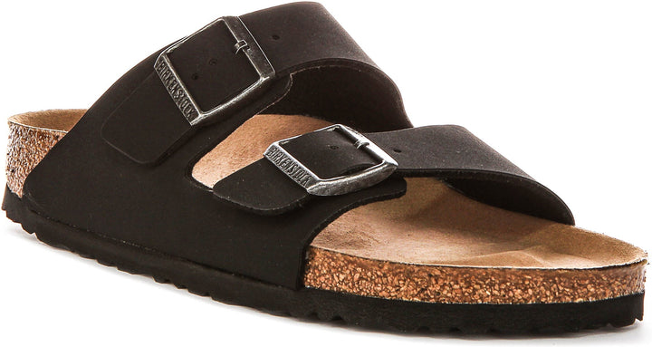 Sandales Birkenstock Arizona | noires en Birko-Flor – adaptées aux véganes pour hommes et femmes – largeur étroite