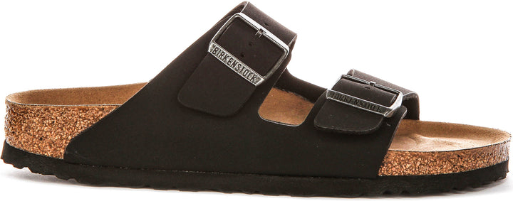 Sandales Birkenstock Arizona | noires en Birko-Flor – adaptées aux véganes pour hommes et femmes – largeur étroite