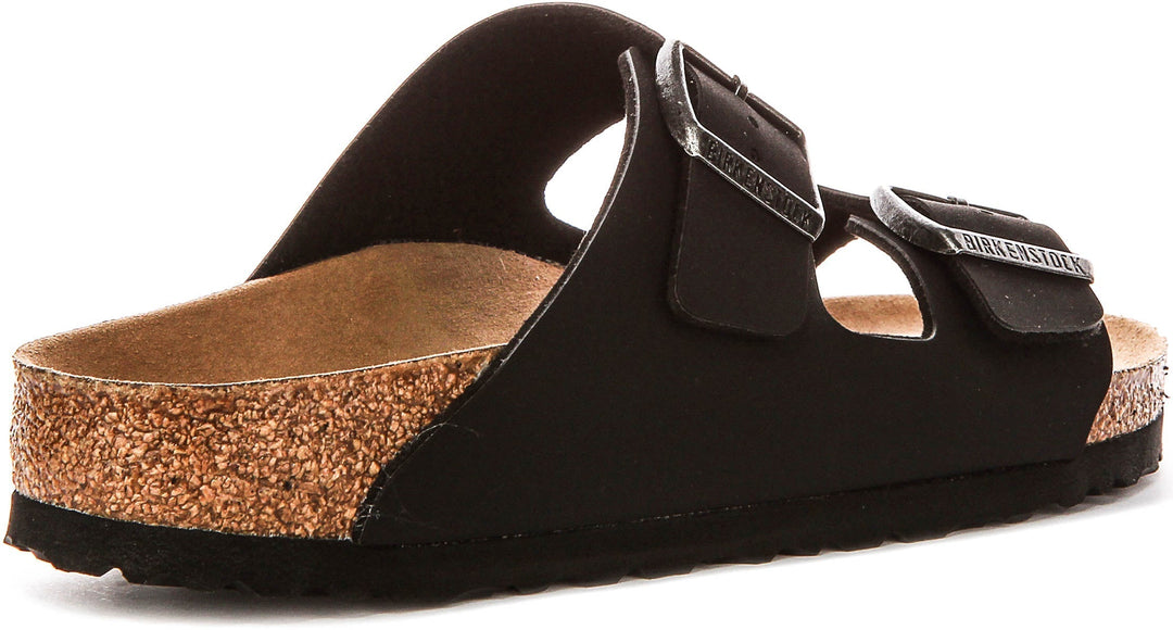 Sandales Birkenstock Arizona | noires en Birko-Flor – adaptées aux véganes pour hommes et femmes – largeur étroite
