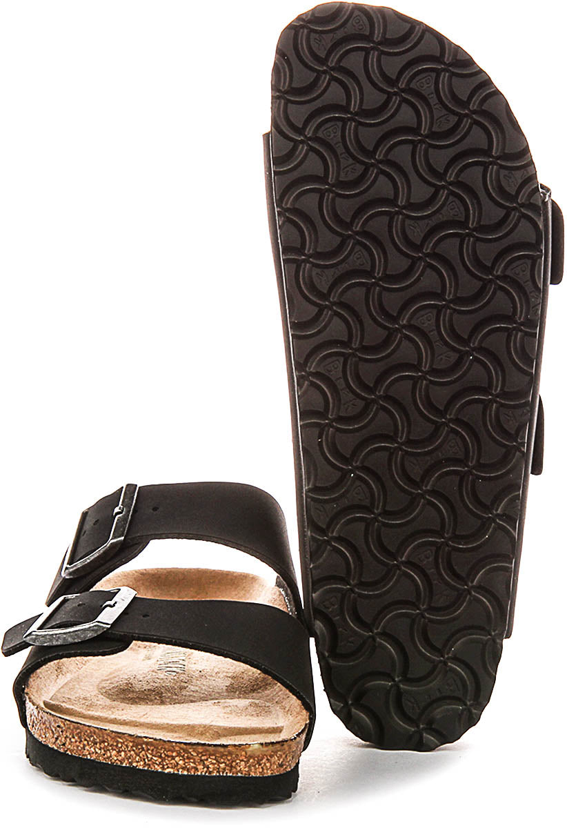 Sandales Birkenstock Arizona | noires en Birko-Flor – adaptées aux véganes pour hommes et femmes – largeur étroite