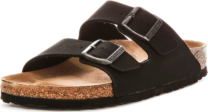 Sandales Birkenstock Arizona | noires en Birko-Flor – adaptées aux véganes pour hommes et femmes – largeur étroite