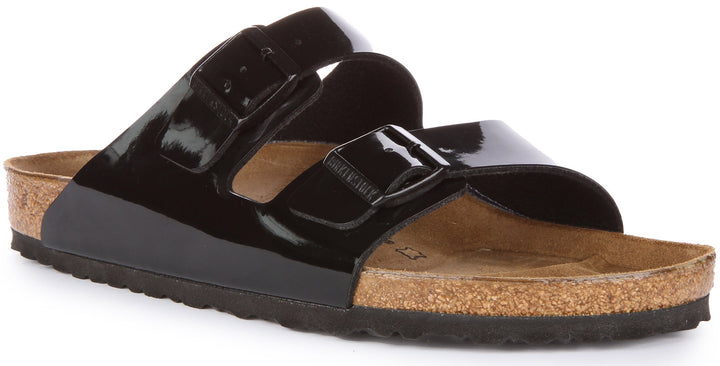 Birkenstock Arizona-sandalen | Lakzwart Birko-Flor voor heren en dames