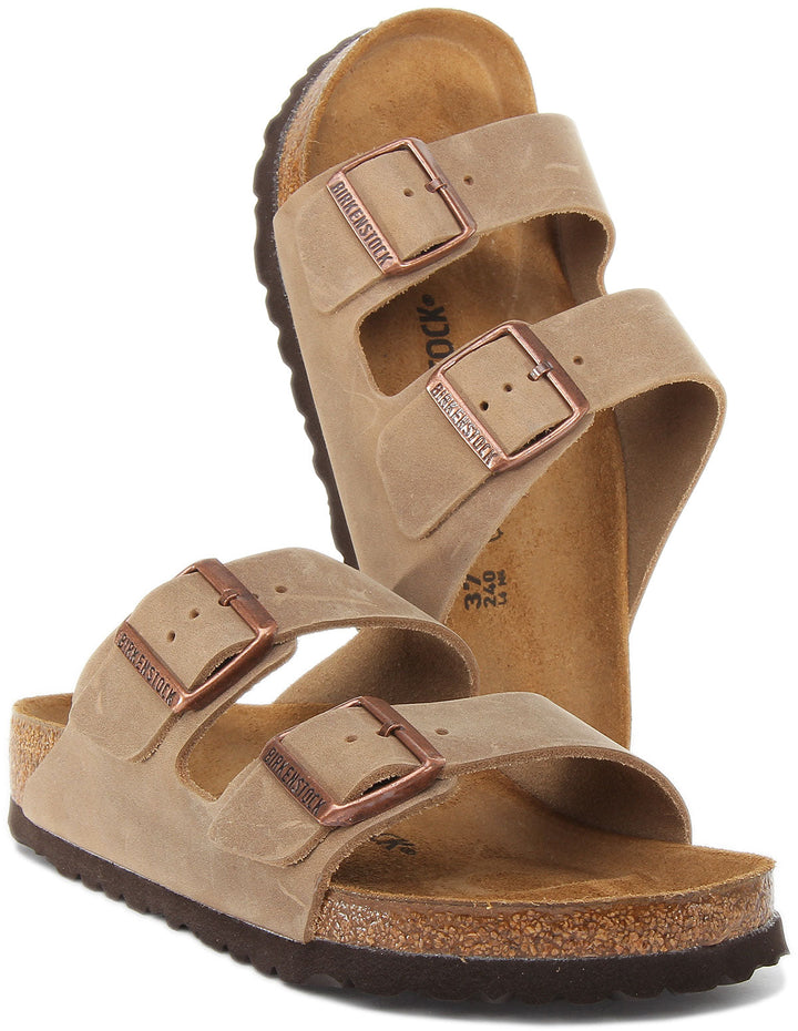 Sandalias Birkenstock Arizona | cuero nobuk marrón para mujer