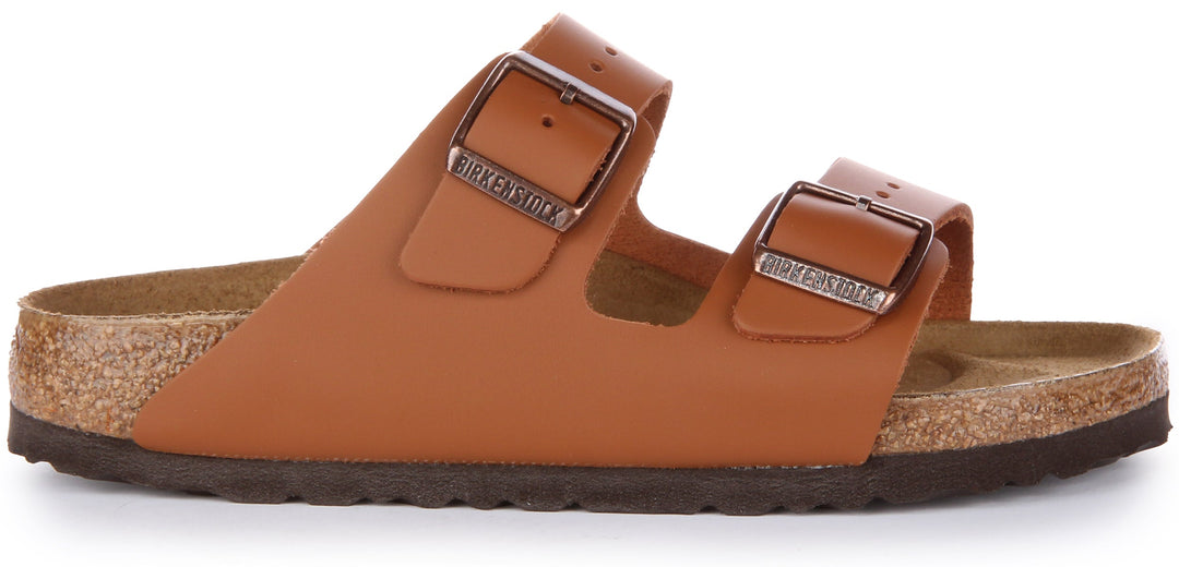 Sandales Birkenstock Arizona | Cuir véritable marron pour homme et femme