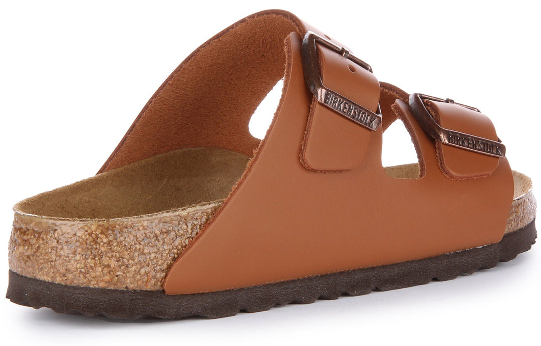 Sandales Birkenstock Arizona | Cuir véritable marron pour homme et femme