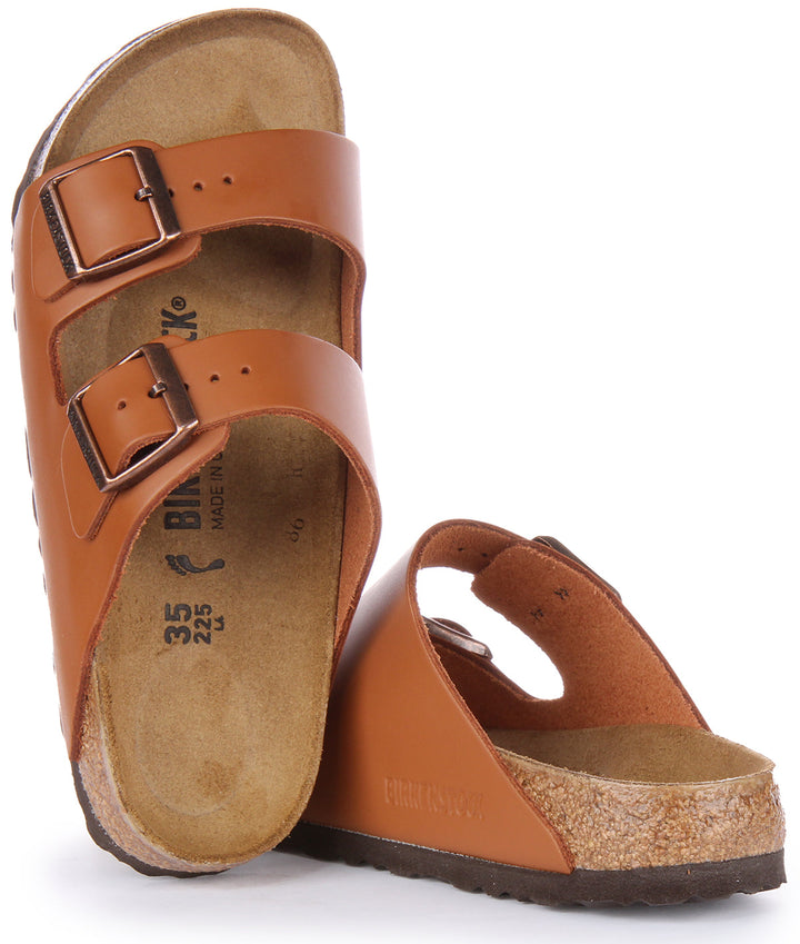 Sandales Birkenstock Arizona | Cuir véritable marron pour homme et femme