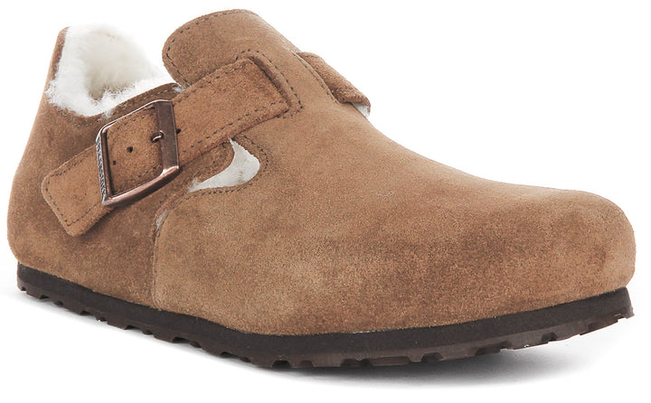 Sabots Birkenstock London | cuir suédé marron pour femmes