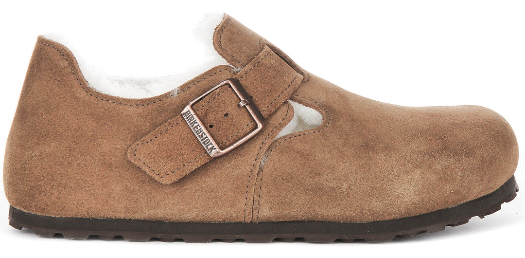 Sabots Birkenstock London | cuir suédé marron pour femmes