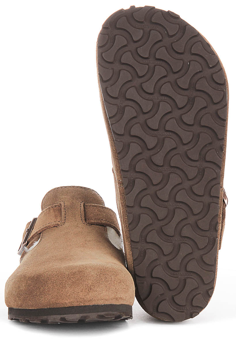 Sabots Birkenstock London | cuir suédé marron pour femmes