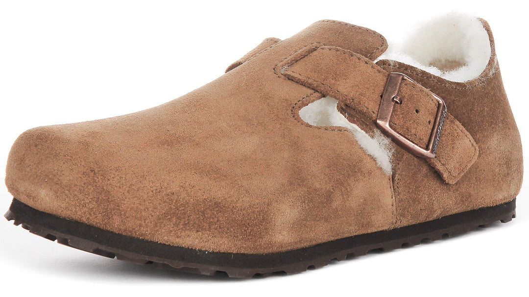 Sabots Birkenstock London | cuir suédé marron pour femmes
