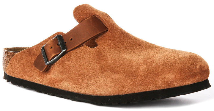 Zuecos Birkenstock Boston | Birko-Flor coñac para hombre y mujer