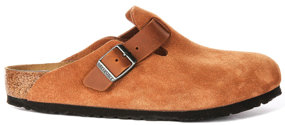 Zuecos Birkenstock Boston | Birko-Flor coñac para hombre y mujer