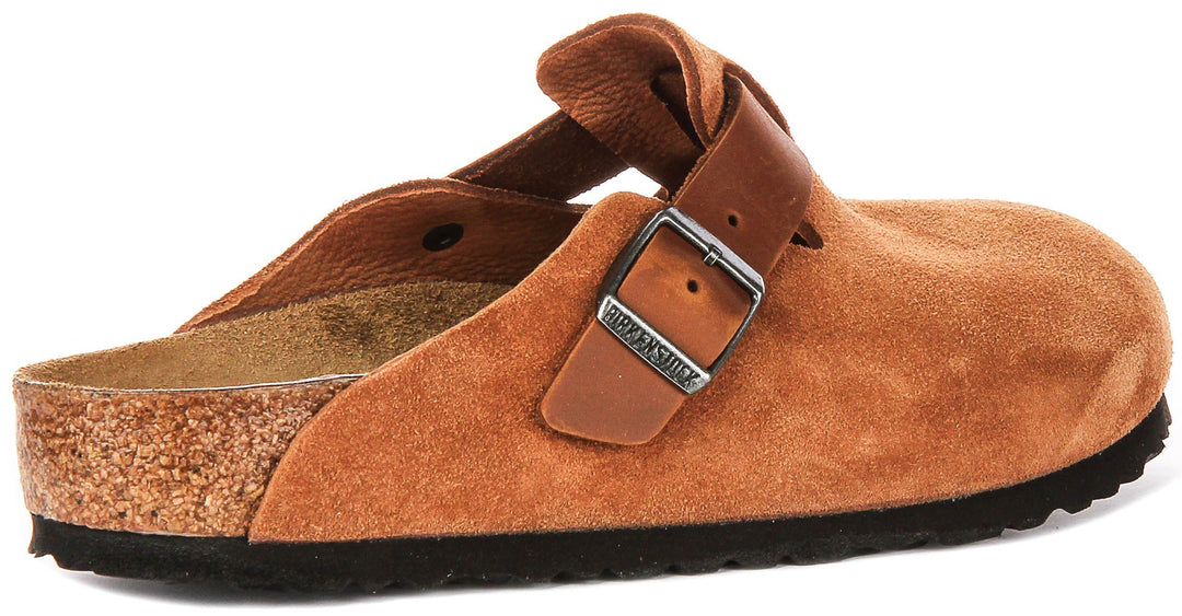 Zuecos Birkenstock Boston | Birko-Flor coñac para hombre y mujer