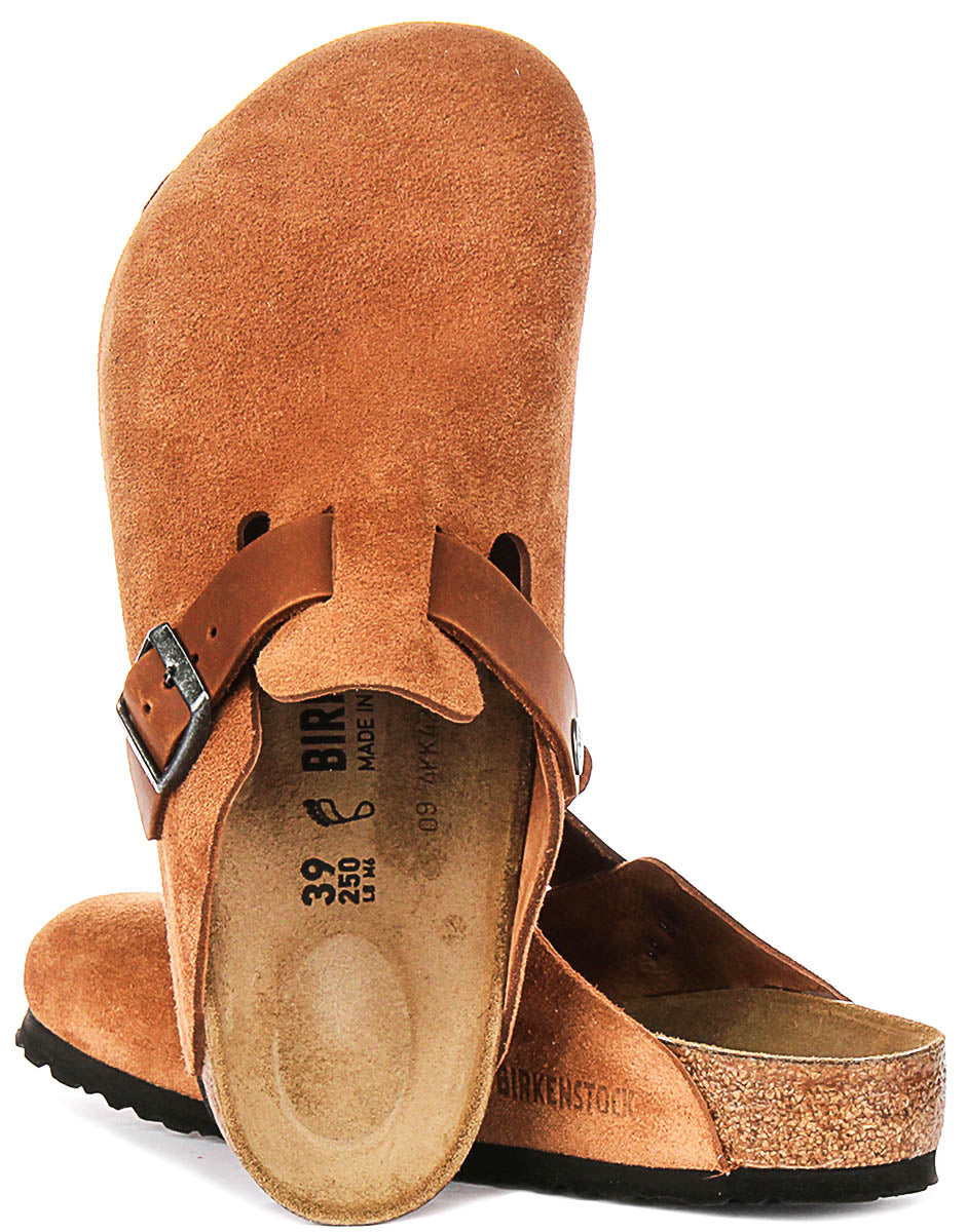 Zuecos Birkenstock Boston | Birko-Flor coñac para hombre y mujer