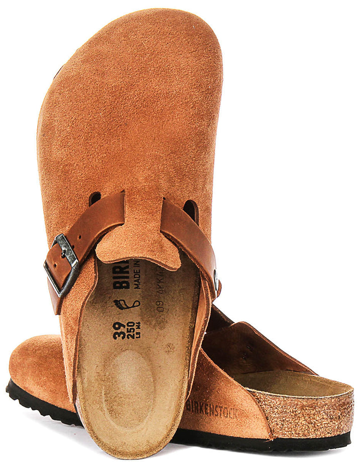 Zuecos Birkenstock Boston | Birko-Flor coñac para hombre y mujer