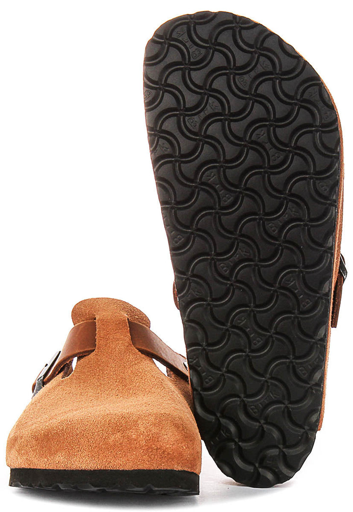 Zuecos Birkenstock Boston | Birko-Flor coñac para hombre y mujer