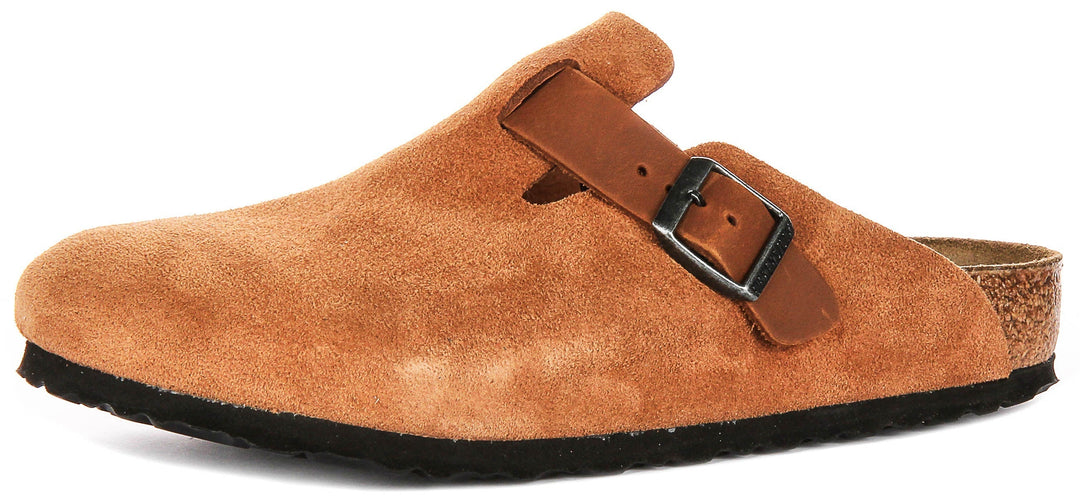 Zuecos Birkenstock Boston | Birko-Flor coñac para hombre y mujer