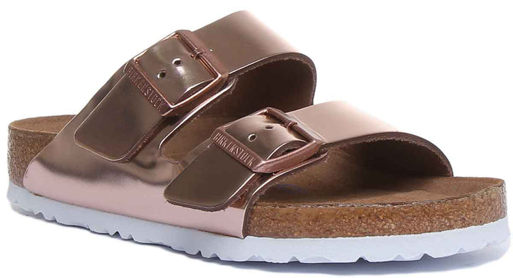 Sandales Birkenstock Arizona | Birko-Flor cuivre - semelle souple pour femmes