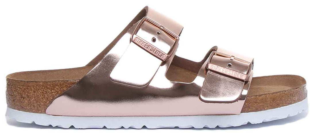 Sandales Birkenstock Arizona | Birko-Flor cuivre - semelle souple pour femmes