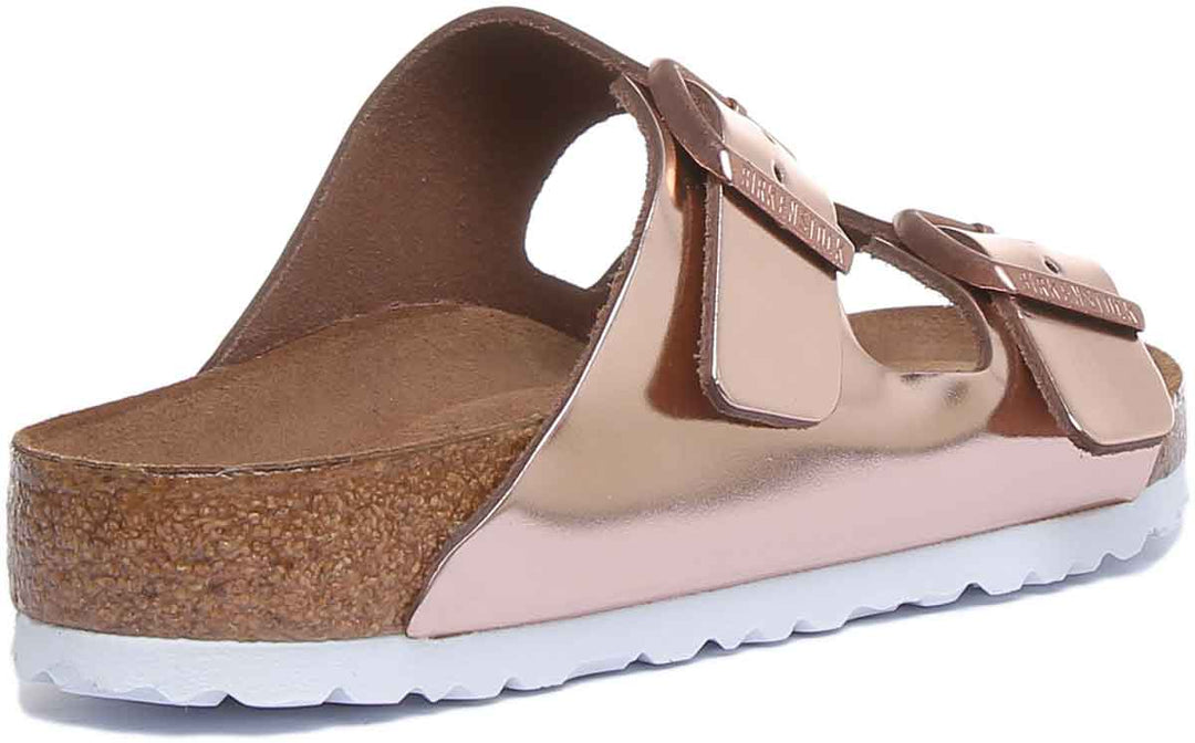 Sandales Birkenstock Arizona | Birko-Flor cuivre - semelle souple pour femmes