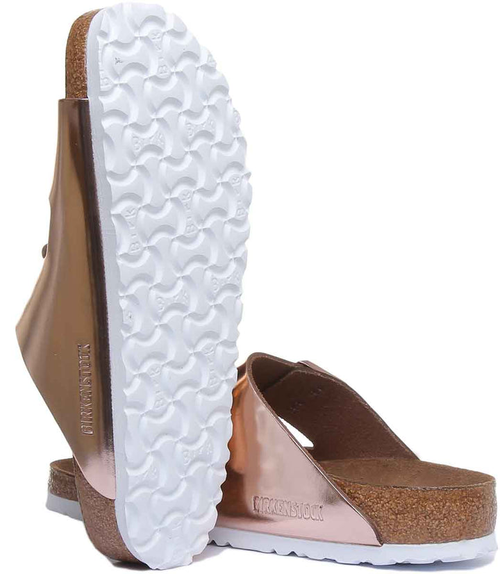 Sandales Birkenstock Arizona | Birko-Flor cuivre - semelle souple pour femmes