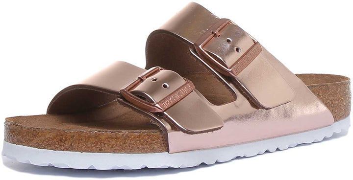 Sandales Birkenstock Arizona | Birko-Flor cuivre - semelle souple pour femmes