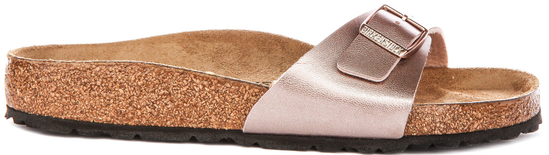 Sandales Birkenstock Madrid | en Birko-Flor cuivré pour femmes – largeur normale