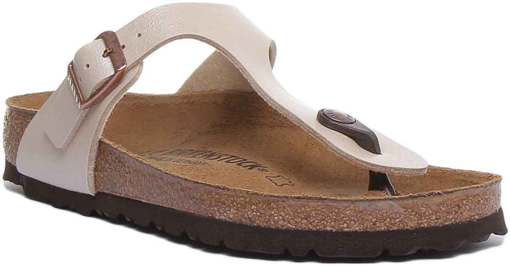 Sandales Birkenstock Gizeh | Birko-Flor crème pour femme