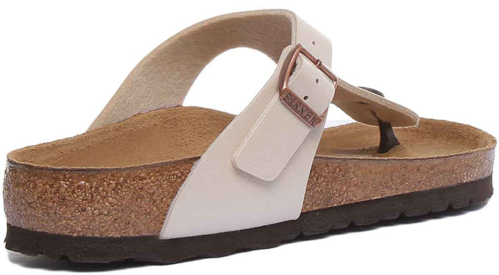 Sandales Birkenstock Gizeh | Birko-Flor crème pour femme