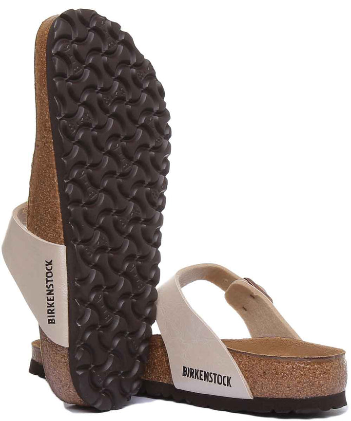 Sandales Birkenstock Gizeh | Birko-Flor crème pour femme
