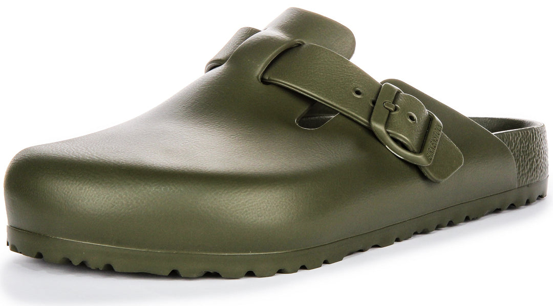 Sabots Birkenstock Boston | EVA kaki pour hommes et femmes