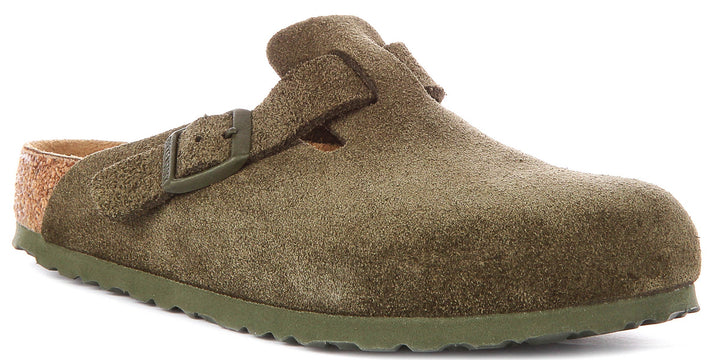 Zuecos Birkenstock Boston | Birko-Flor verde, para hombre y mujer, horma regular
