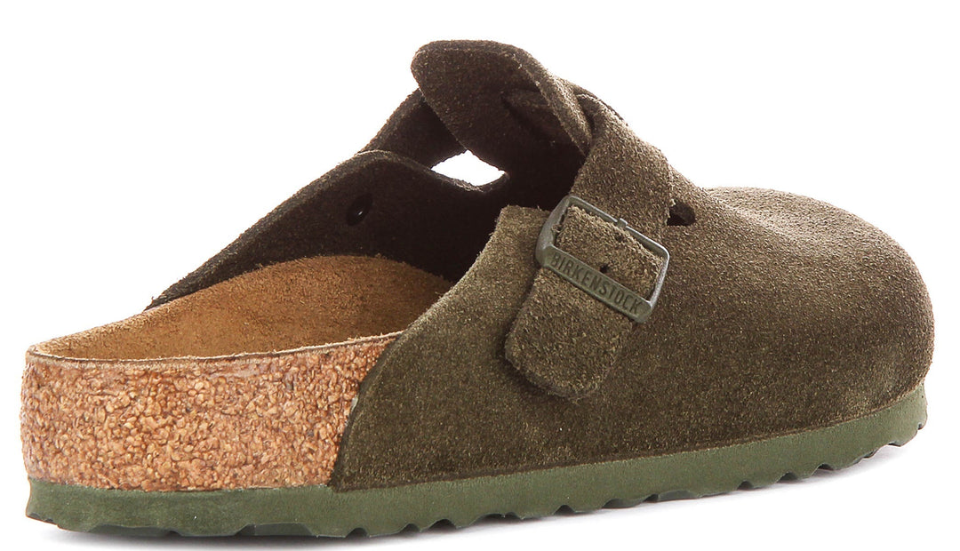 Zuecos Birkenstock Boston | Birko-Flor verde, para hombre y mujer, horma regular
