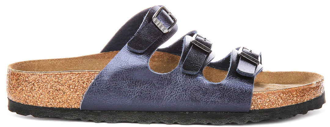 Birkenstock Florida-sandaler | Midnattsblå Birko-Flor för män och kvinnor – normal läst