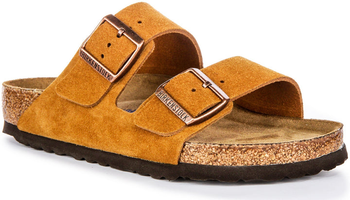 Sandalias Birkenstock Arizona | cuero de ante color visón para mujeres