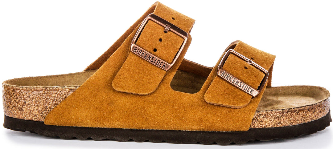 Sandalias Birkenstock Arizona | cuero de ante color visón para mujeres
