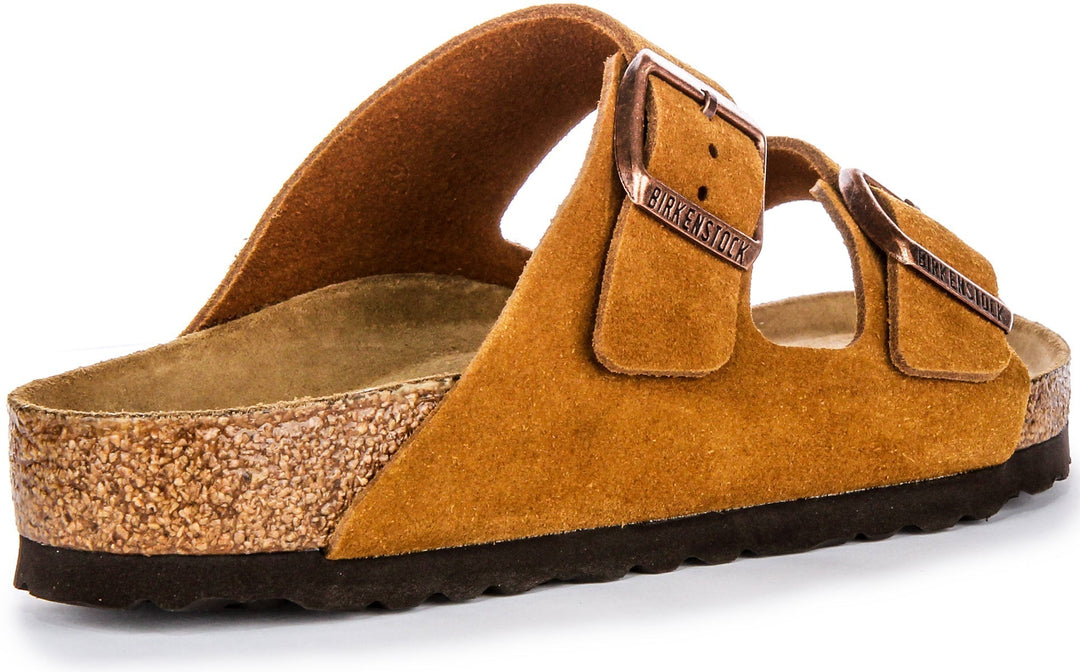 Sandalias Birkenstock Arizona | cuero de ante color visón para mujeres