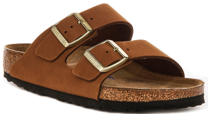 Birkenstock Arizona sandalen | Nertsbruin Birko-Flor voor dames - Normale pasvorm
