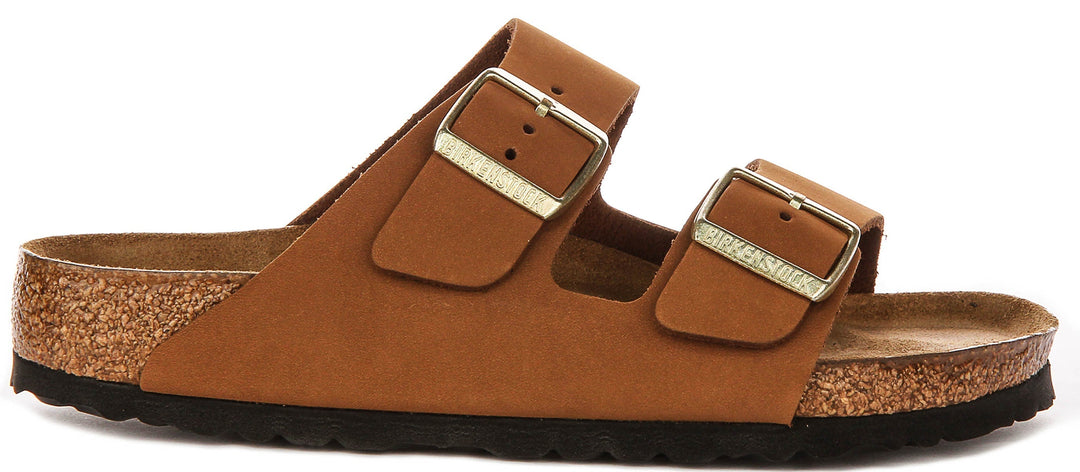 Birkenstock Arizona sandalen | Nertsbruin Birko-Flor voor dames - Normale pasvorm