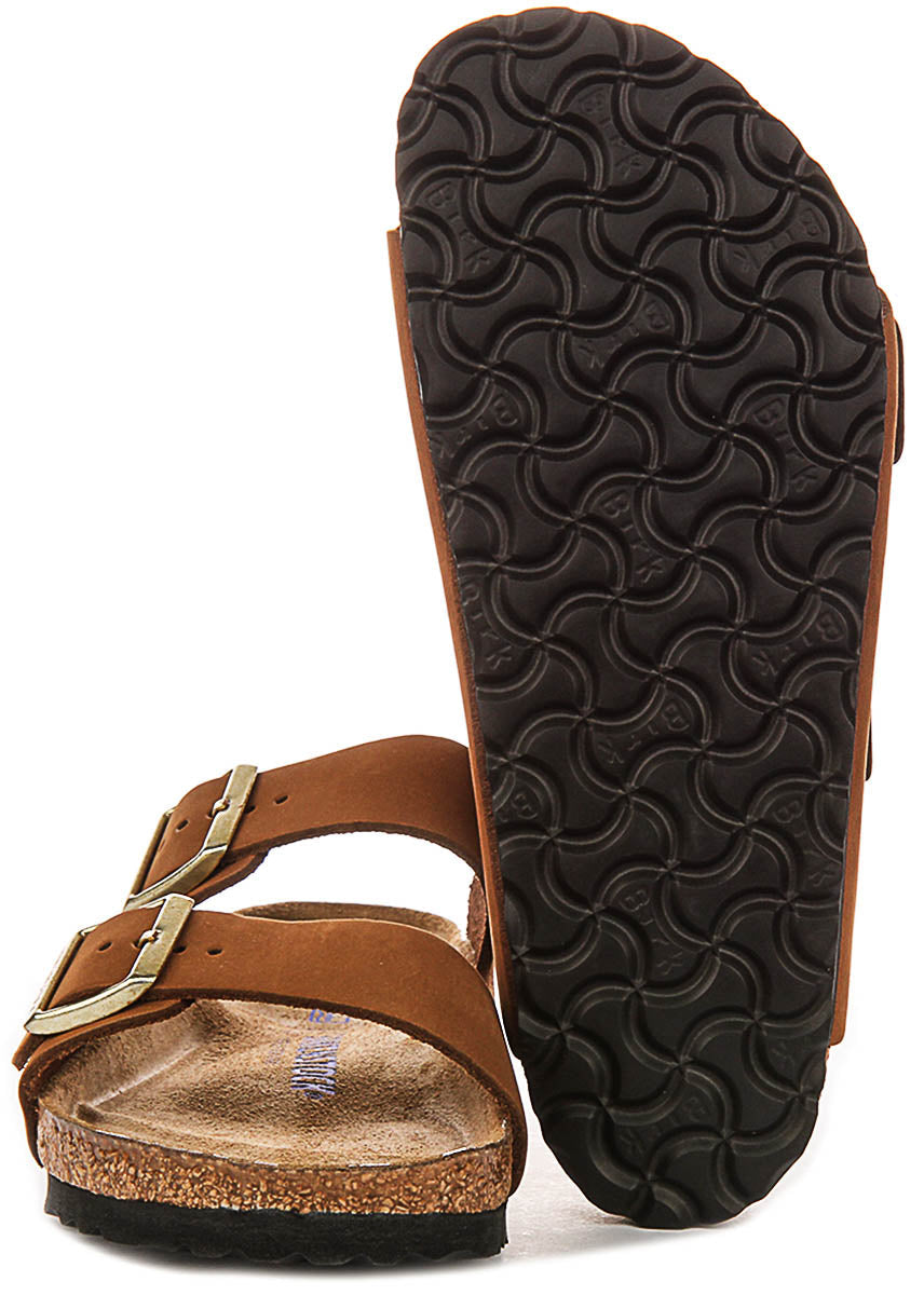 Birkenstock Arizona sandalen | Nertsbruin Birko-Flor voor dames - Normale pasvorm