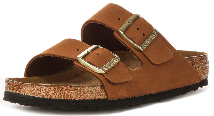 Birkenstock Arizona sandalen | Nertsbruin Birko-Flor voor dames - Normale pasvorm